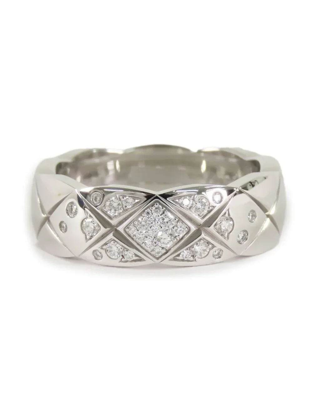 Chanel Coco Crush Medium Ring White Gold 18K Diamond